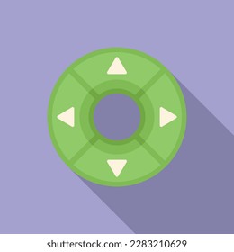 Player arrow icon flat vector. Button interface. Address design