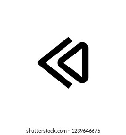 Player arrow icon. Music and video sign