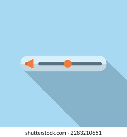 Player bar icon flat vector. Web interface. Play movie