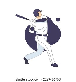 Player baseball soccer simple isolated vector design