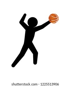 player basketball jump silhouette