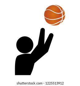 player basketball jump silhouette