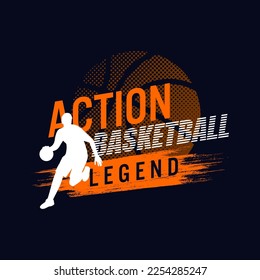 player basketball typography, tee shirt and apparel.
