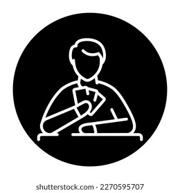 Player black line icon. Casino game. Pictogram for web page