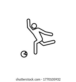 player, bowling line icon. Signs and symbols can be used for web, logo, mobile app, UI, UX