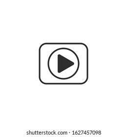 player button Icon vector sign isolated for graphic and web design. player button symbol template color editable on white background.