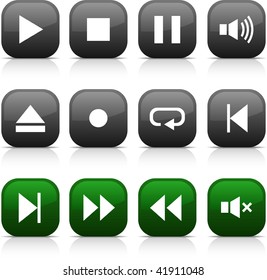 Player  button set. Vector illustration.