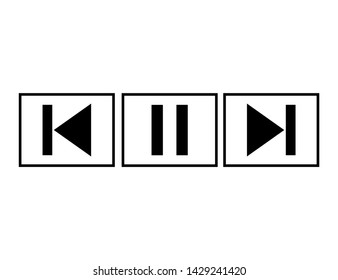 player buttons icon vector illustration