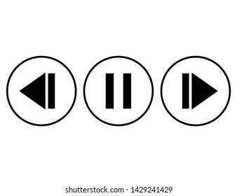 player buttons icon vector illustration