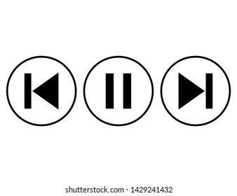 player buttons icon vector illustration