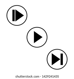 player buttons icon vector illustration