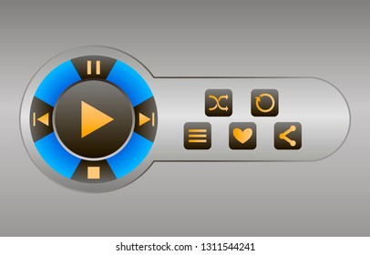 Player buttons on the grey background.