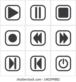 player buttons. vector set eps8