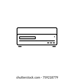 Player, card reader music vector illustration line icon symbol pictogram