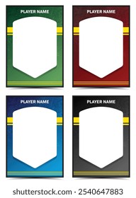 player cards photo frame template set with grunge texture 