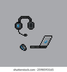 Player computer objects, pixel art