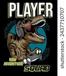 player dinosaur adventure control boy
