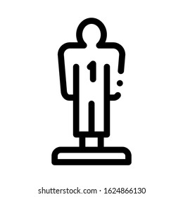 Player Figurine Icon Vector. Outline Player Figurine Sign. Isolated Contour Symbol Illustration
