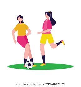 player football girl athlete professional skill sport play game competition match and wear jersey uniform