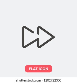 Player forward modern simple flat vector illustration for web site or mobile app