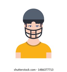 player glyph flat vector icon