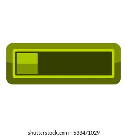 Player green button icon. Cartoon illustration of player green button vector icon for web