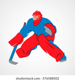 player hockey goalie