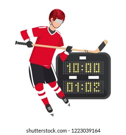 player hockey scoring and equipment