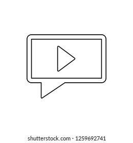 player icon. Element of web for mobile concept and web apps icon. Thin line icon for website design and development, app development