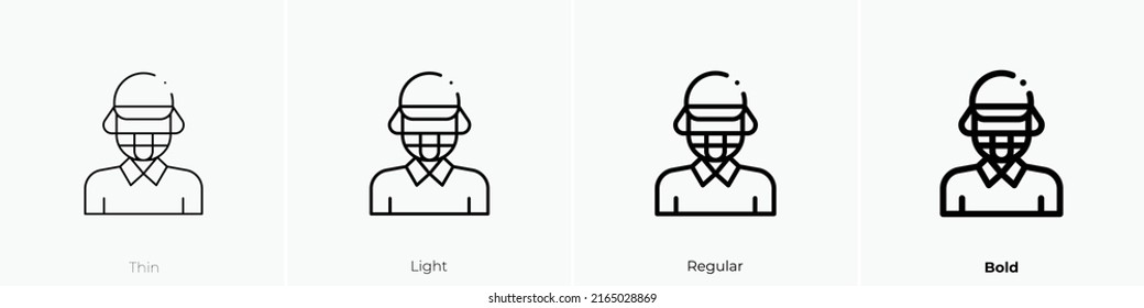 player icon. Linear style sign isolated on white background. Vector illustration.