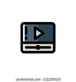 Player Icon , Movie Logo, Cinema Symbol .