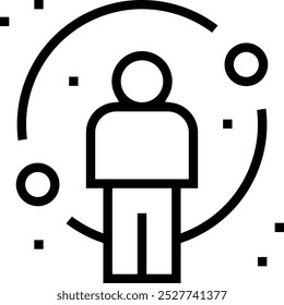 player icon. Thin linear style design isolated on white background