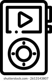 player icon. Thin Linear Style Design Isolated On White Background