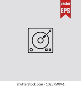 Player icon in trendy isolated on grey background.Vector illustration.