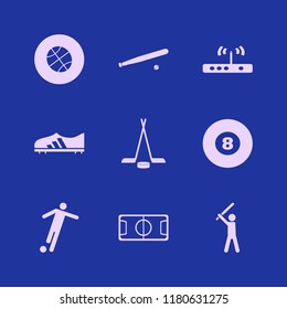 player icon. player vector icons set baseball, router, billiard ball and baseball player
