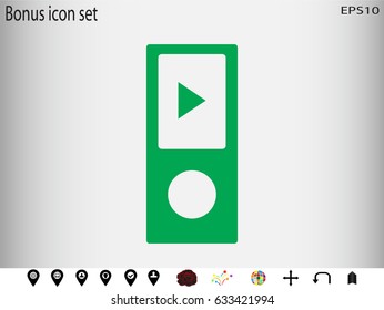 Player player, icon, vector illustration eps10