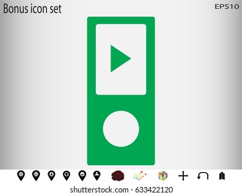 Player player, icon, vector illustration eps10