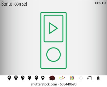 Player player, icon, vector illustration eps10