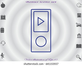 Player player, icon, vector illustration eps10