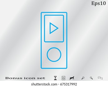 Player player, icon, vector illustration eps10