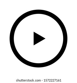 Player icon vector on white background. play vector illustration