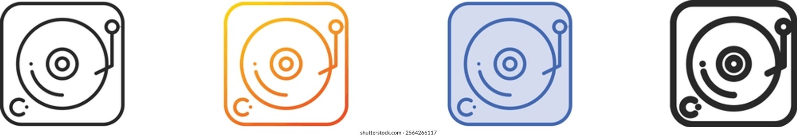 player icon.Thin Linear, Gradient, Blue Stroke and bold Style Design Isolated On White Background