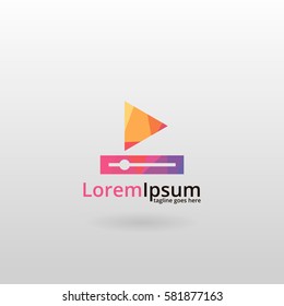 Player logo. Polygonal player logotype