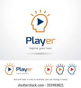 Player Logo Template Design Vector 