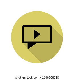 Spieler lange Schattensymbol. Einfache Bildyph, flache Vektorillustration von Web-Icons für i und ux, Website oder mobile Applikationen