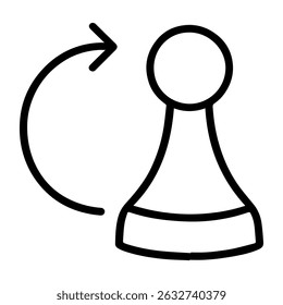 Icono de movimiento del jugador sobre fondo blanco Vector
Juegos de mesa de iconos de línea de Vector