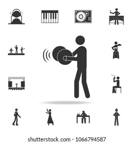 player in music Cymbal icon. Detailed set of music icons. Premium quality graphic design. One of the collection icons for websites web design mobile app on white background