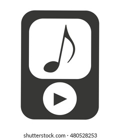 player music mp3 device vector illustration design