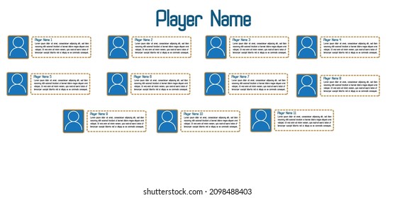 Design der Players Name-Motherboards