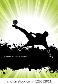 player on grunge background